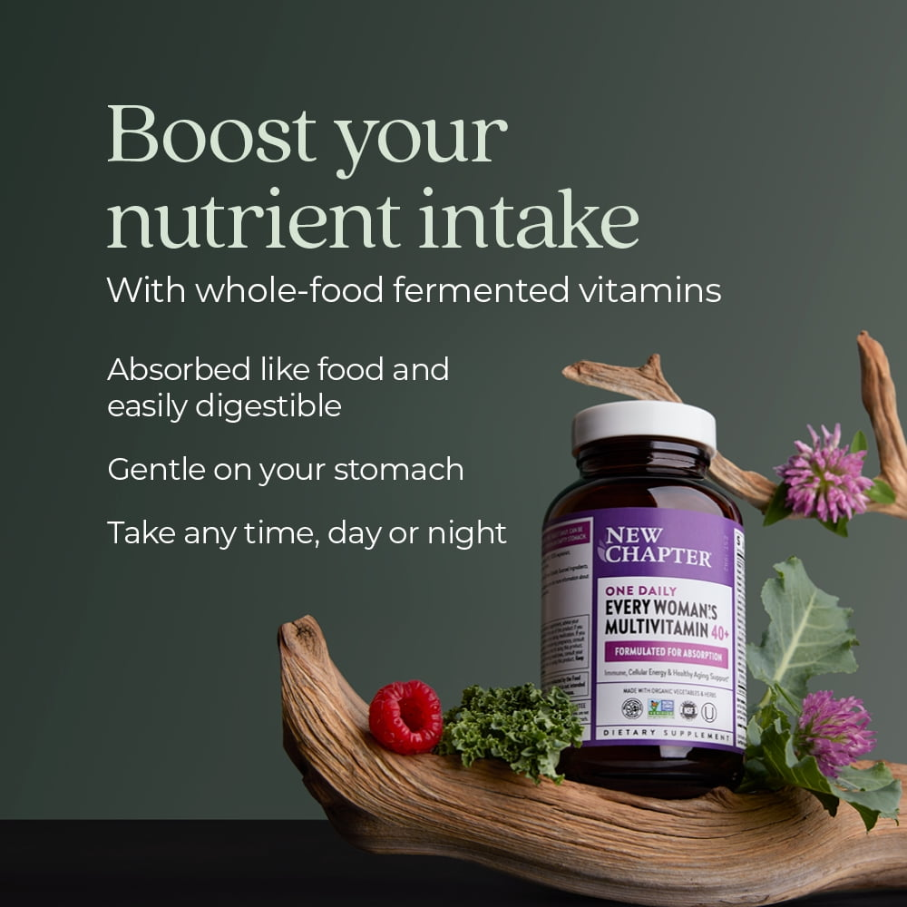 New Chapter Every Woman's One Daily 40+, Women's Multivitamin for Energy, Healthy Aging + Immune Support, 30 tablets