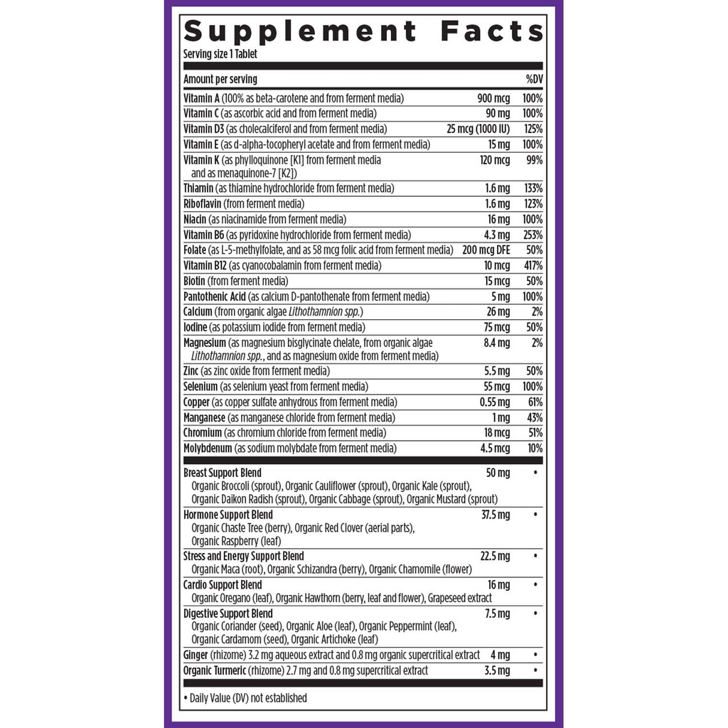New Chapter Every Woman's One Daily 40+, Women's Multivitamin for Energy, Healthy Aging + Immune Support, 30 tablets